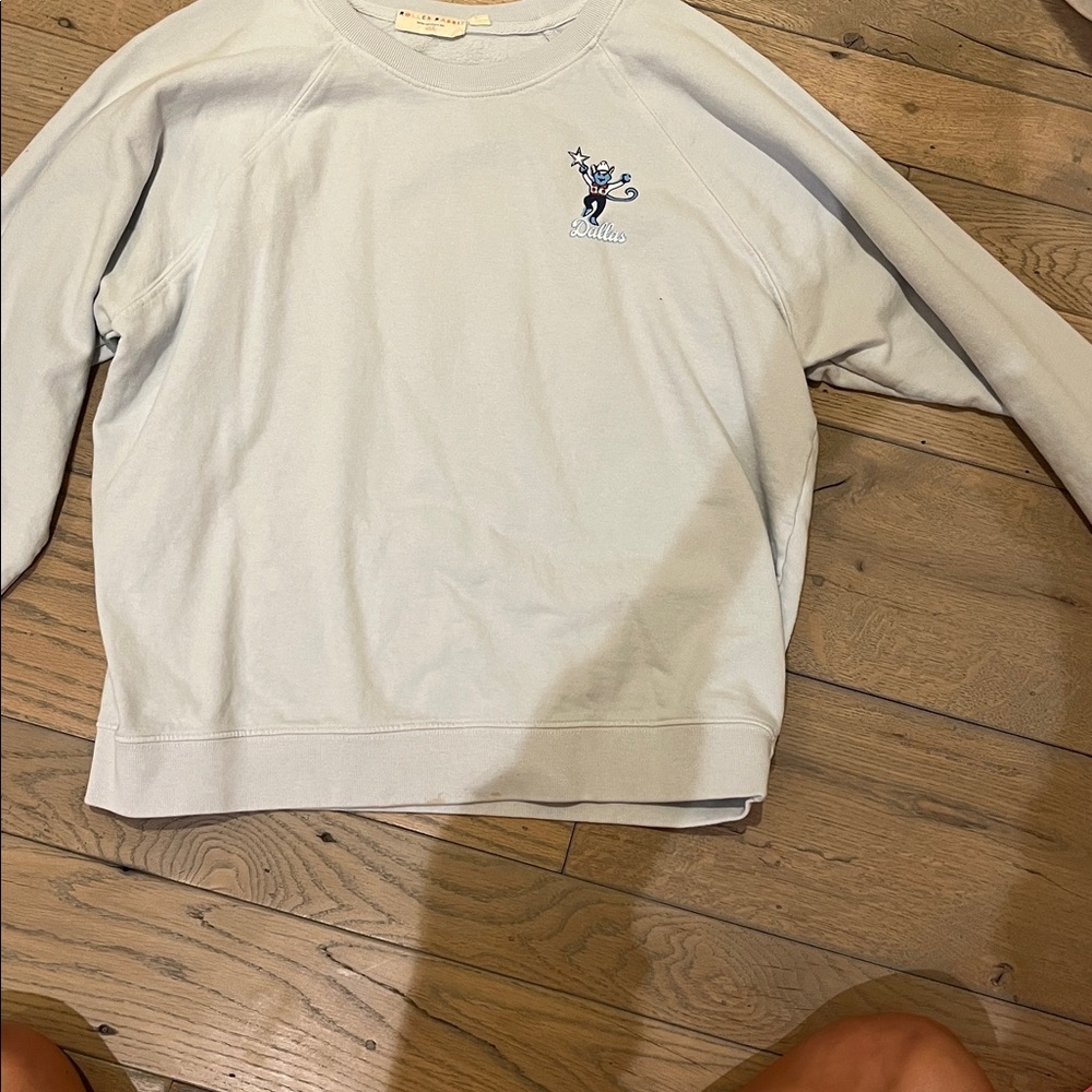 Roller rabbit blue Dallas Texas crewneck sweatshirt
